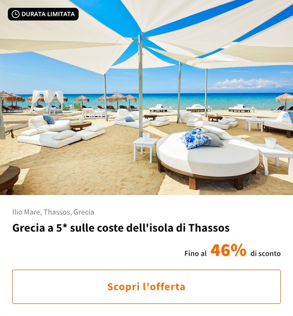 Grecia a 5* sulle coste dell'isola di Thassos