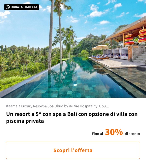 Un resort a 5* con spa a Bali con opzione di villa con piscina privata