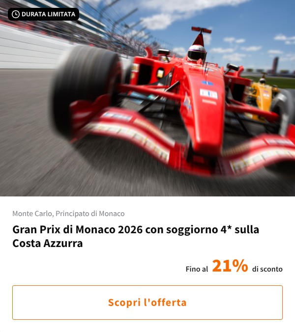 Gran Prix di Monaco 2026 con soggiorno 4* sulla Costa Azzurra