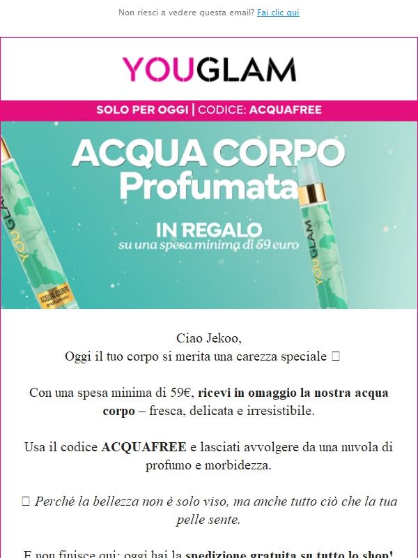 💦 Profumo in regalo solo oggi!