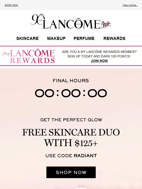 FREE Gift on $125+ Ends Tonight!