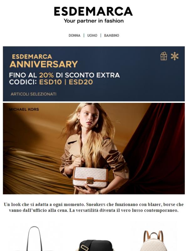 Esdemarca Anniversary: fino al -20% extra sui tuoi brand indispensabili