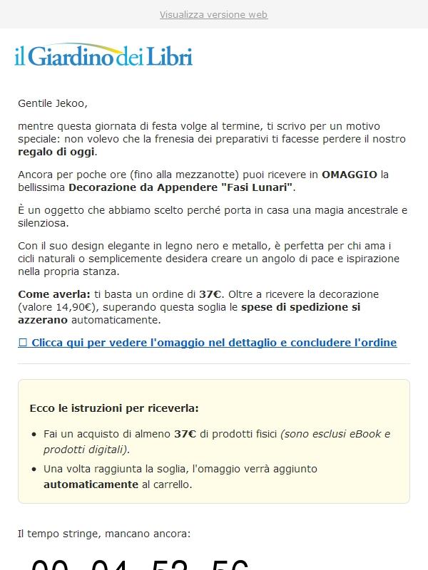 ⏰ Ultime ore: in OMAGGIO Decorazione Fasi Lunari (Scade a mezzanotte)