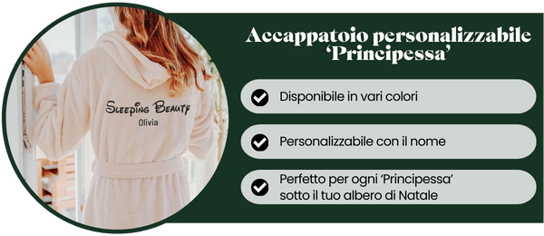 Accappatoio Principessa Personalizzabile