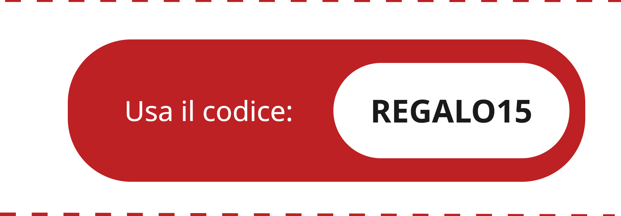 Usa il codice REGALO15