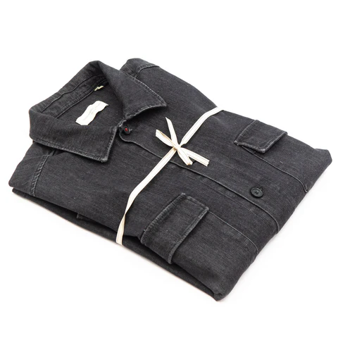 Shirt Jacket in denim nero washed