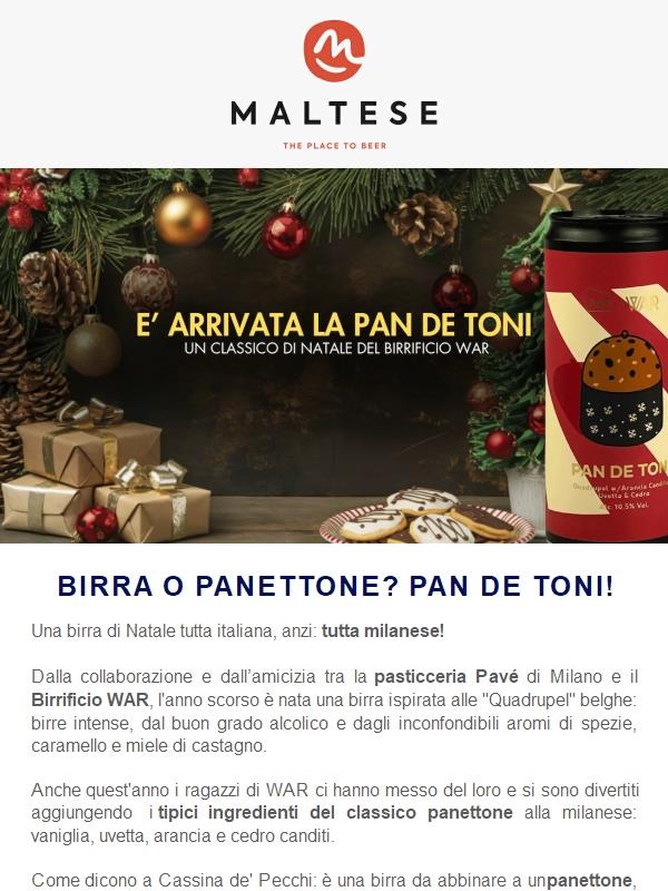 Birra o panettone? Pan de Toni!
