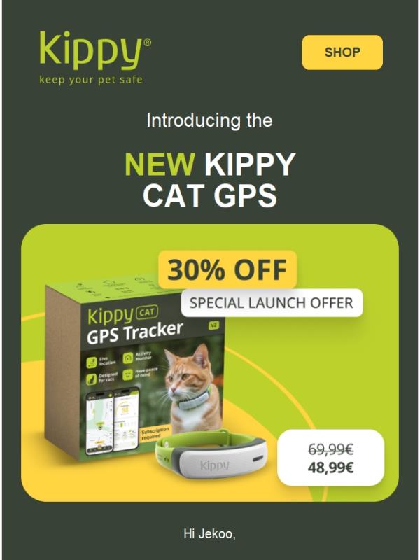 The NEW Kippy cat GPS Tracker is here😺