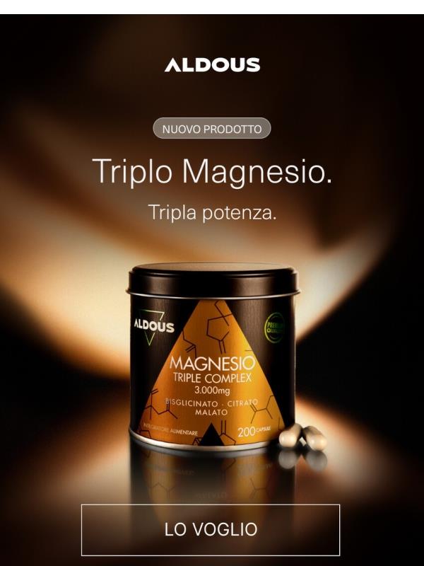 Nuovo Magnesio Triplo ⚡ Non ne bastava uno. Per questo ne abbiamo uniti tre.