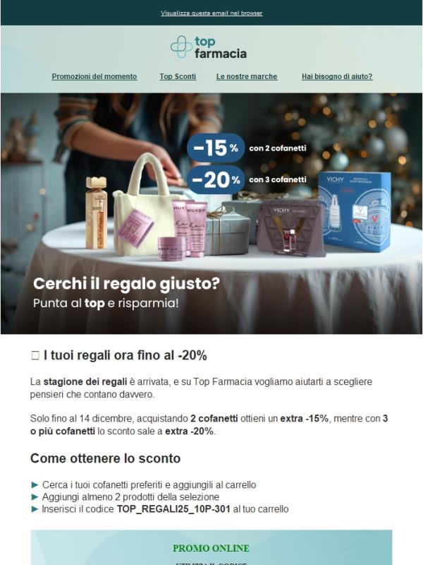🎁 Fino al -20% sui tuoi regali!