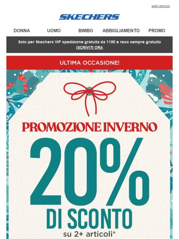 Ultima possibilità per ottenere uno sconto del 20%