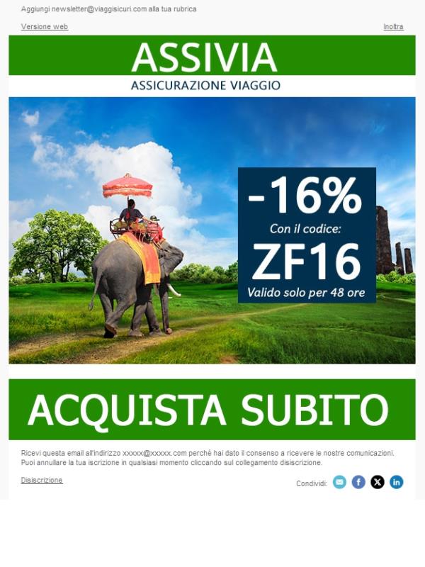 - 16% su tutte le nostre polizze!