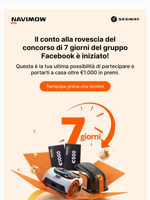 Ultima settimana del concorso sul gruppo Facebook