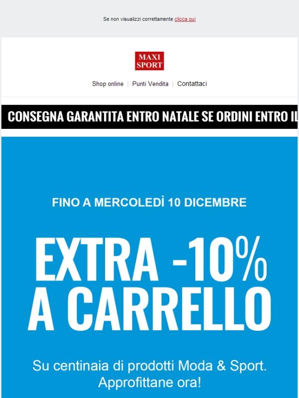🎁 EXTRA -10% per i tuoi regali di Natale: solo fino a domani! 🎄