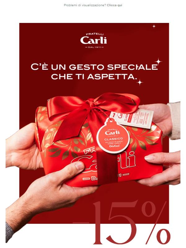Vuoi ancora il tuo -15% su Box Regalo e Dolci delle Feste?