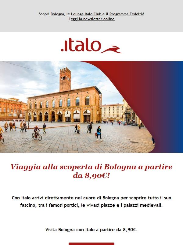 Bologna da 8,90€: parti con Italo!
