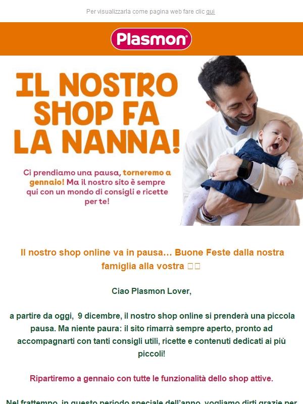 Ci rivediamo a Gennaio con il nostro shop online su Plasmon.it 🧡