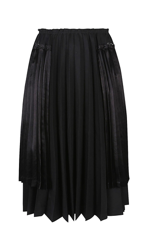 Pleated midi skirt