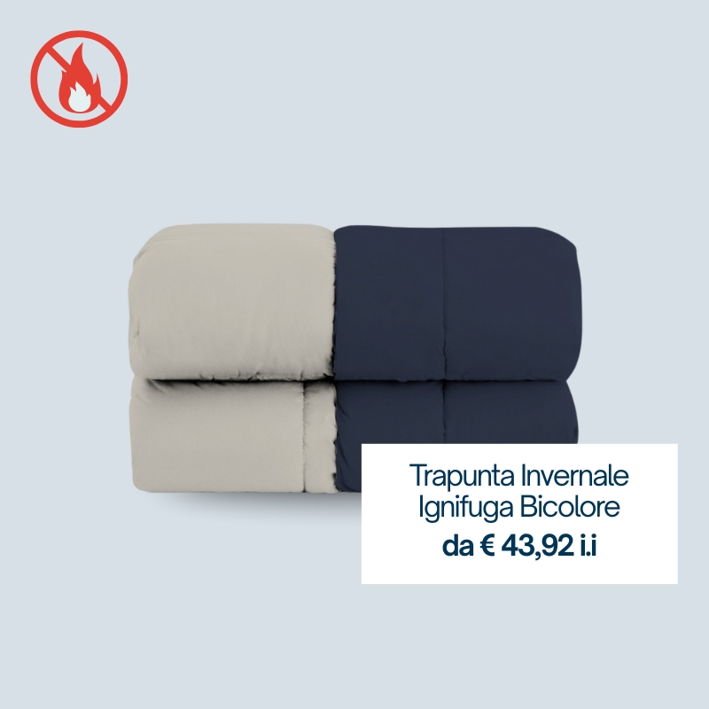 Trapunta invernale ignifuga stampata