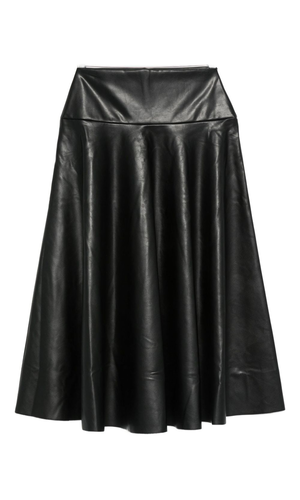 Faux-leather skirt