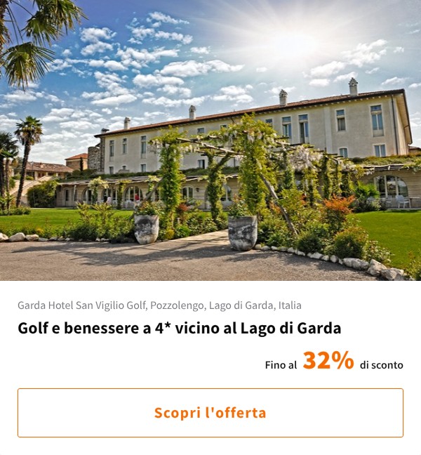 Golf e benessere a 4* vicino al Lago di Garda