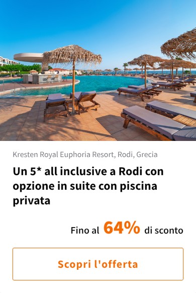 Un 5* all inclusive a Rodi con opzione in suite con piscina privata