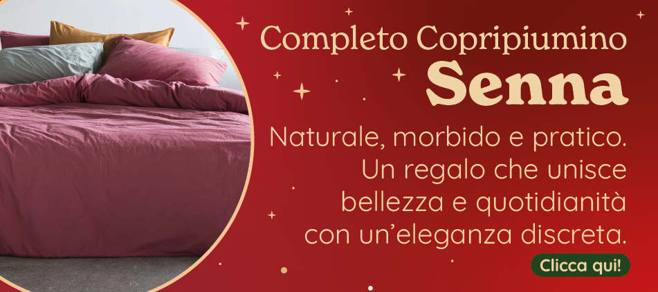 Completo Copripiumino in Puro Cotone StoneWashed No Stiro - Senna