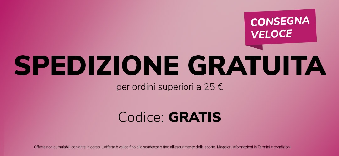Spedizione gratuita per ordini superiori a 25€. Codice: GRATIS