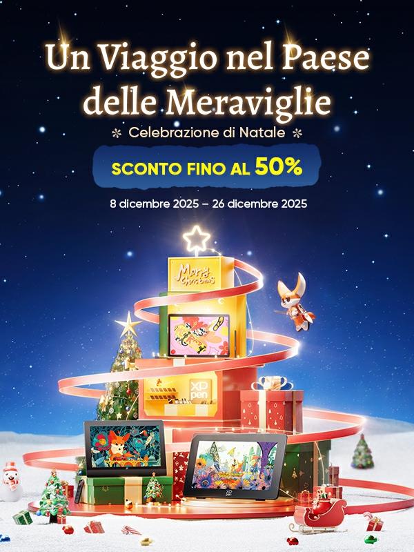 Promozioni di Natale XPPen: fino al 50% di sconto sui tuoi prodotti preferiti!