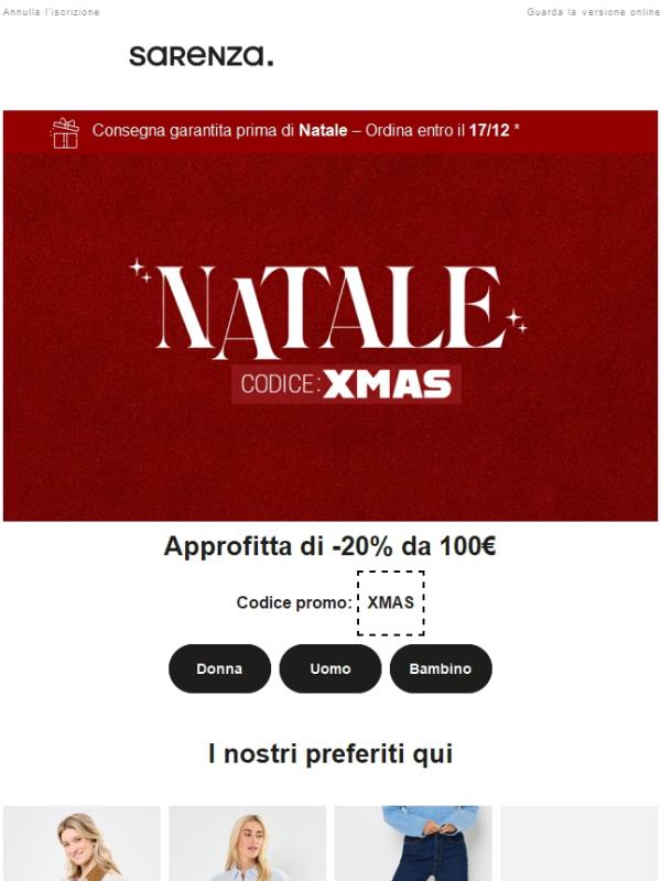 Per Natale: -20% sui nostri colpi di fulmine ✨
