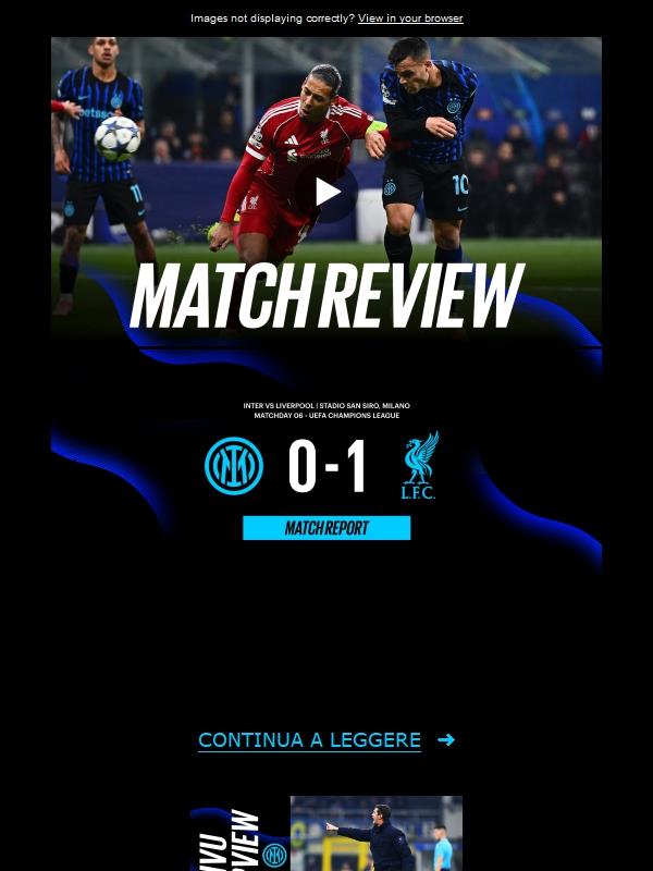 Match review, Inter-Liverpool 0-1 | La beffa nel finale