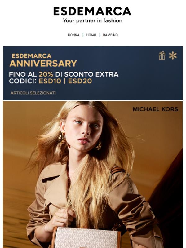 Completa i tuoi look: accessori con fino al -20% extra durante l’Esdemarca Anniversary