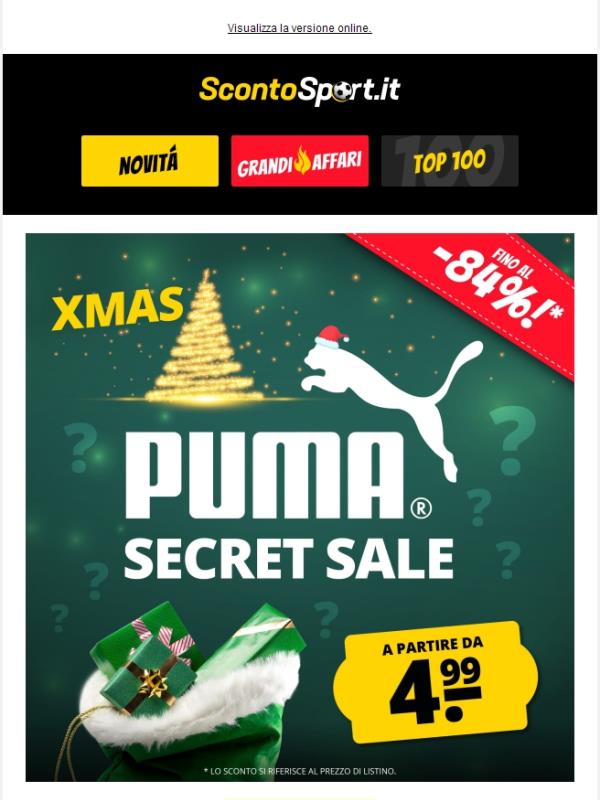 PUMA X-MAS Secret Sale 🤫 a partire da 4,99 €! 🤑