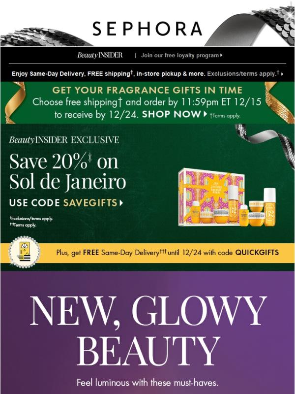 20% off your basket 🎁 30% off Sephora Collection 🎁 GO!