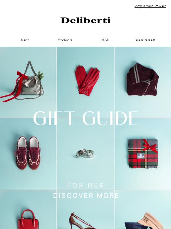 Il Natale è vicino, fatti ispirare dalla nostra gift guide e trova il regalo perfetto per lei!