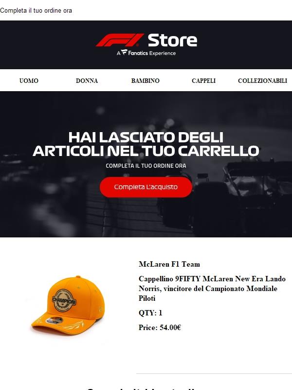 Abbiamo salvato il tuo carrello