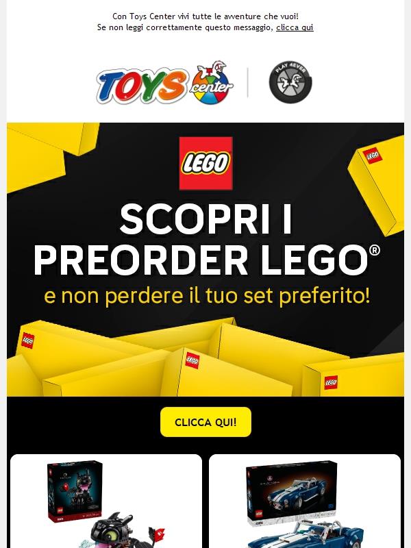 ♟️ PLAY 4EVER - Pre ordina i set LEGO più richiesti, presto in arrivo!