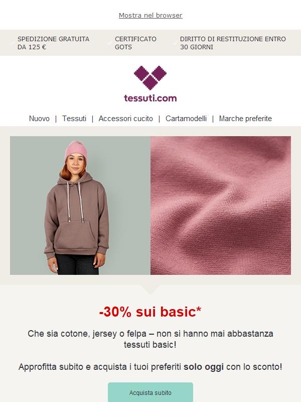 Solo oggi: 30% di sconto sui basic