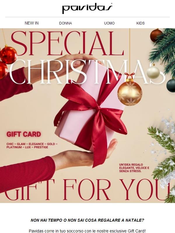 Il regalo ideale: scegli una Gift Card Pavidas!