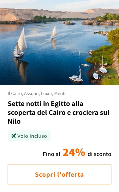 Sette notti in Egitto alla scoperta del Cairo e crociera sul Nilo