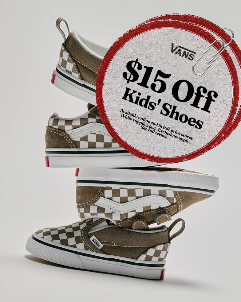 Shop $15 Off Kids Shoes