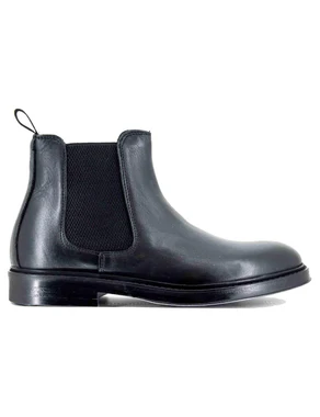 Chelsea boot in pelle nera con suola cucita Uomo SP2052L 001