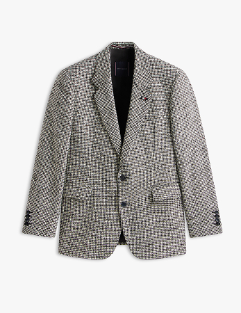 Blazer regular fit con motivo pied de poule