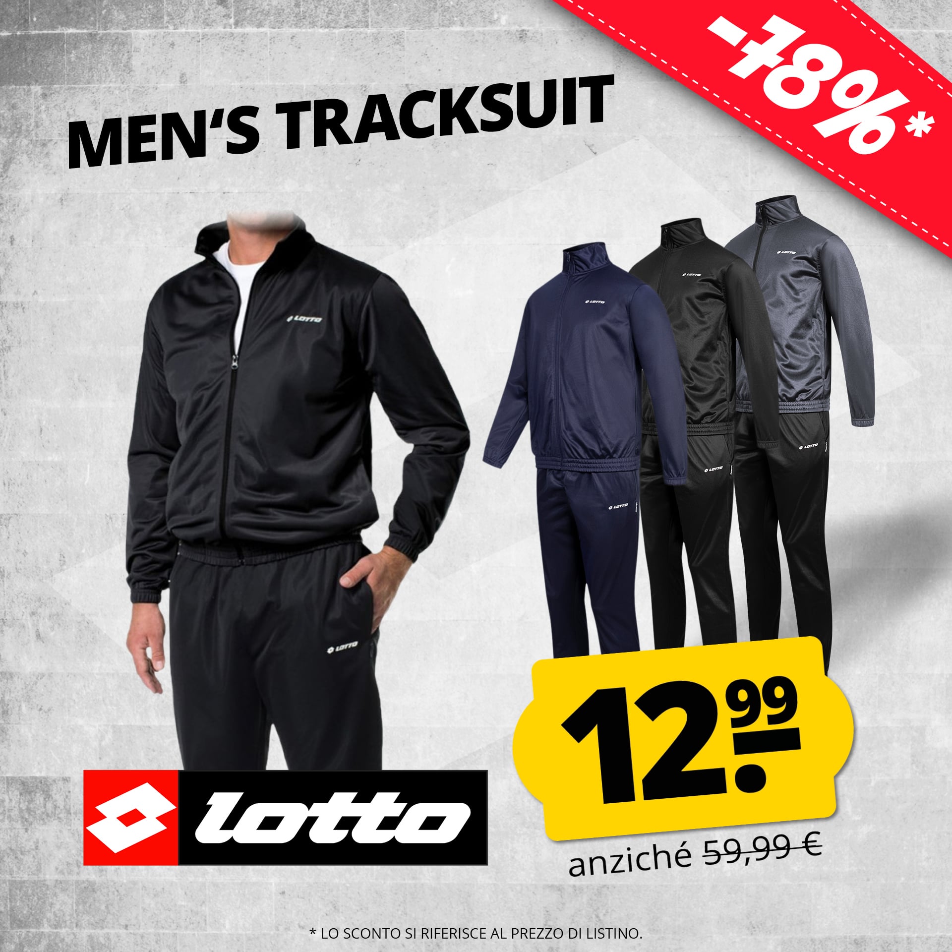 lotto uomo tuta sportiva