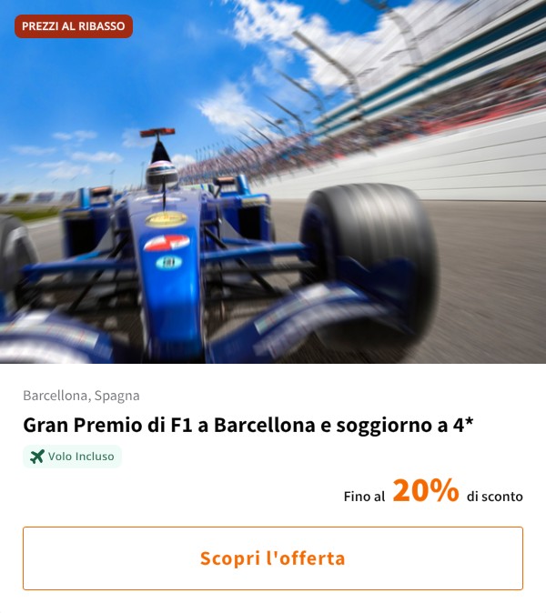 Gran Premio di F1 a Barcellona e soggiorno a 4*