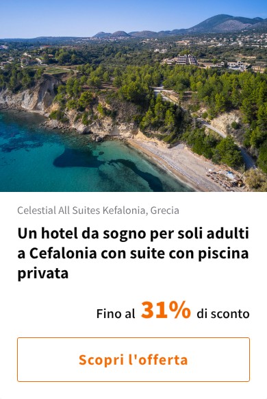 Un hotel da sogno per soli adulti a Cefalonia con suite con piscina privata