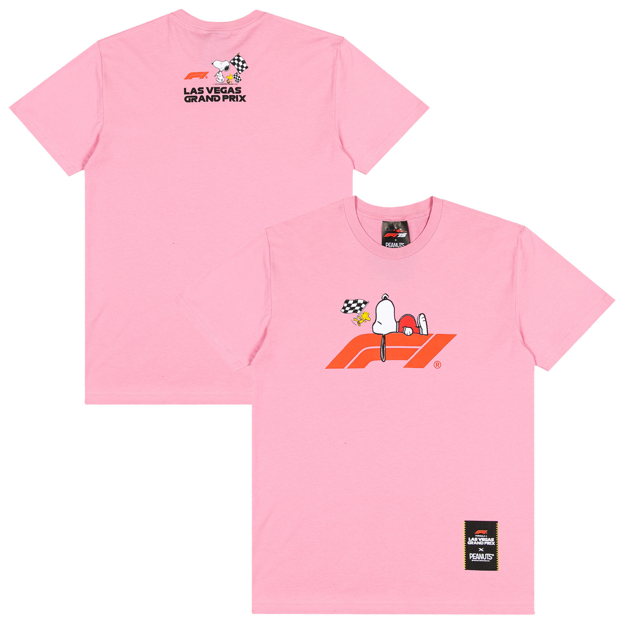 Maglietta Formula 1 x Snoopy & Peanuts Las Vegas con logo - Rosa - Unisex