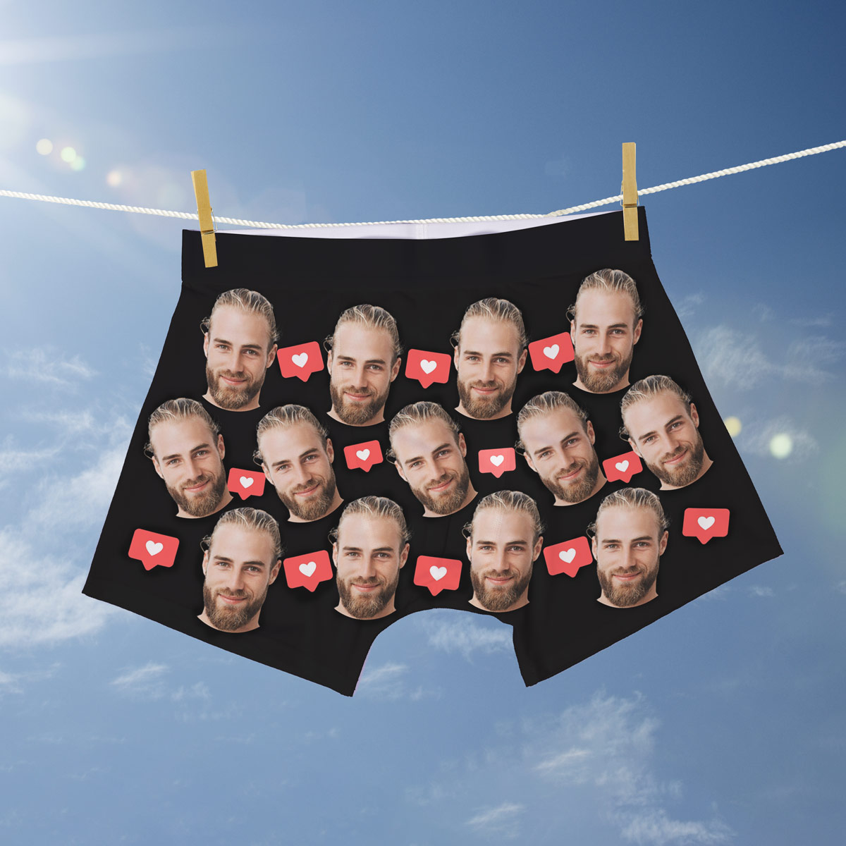 Image of Boxer Personalizzati con Faccia e Sfondo