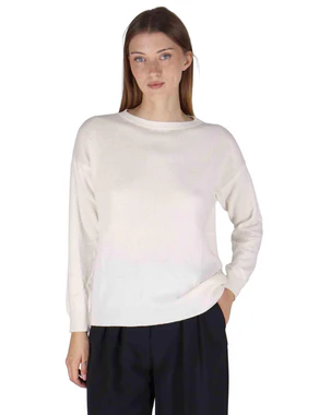 Maglioni in misto cachemire bianco girocollo Donna SPZ03627 002