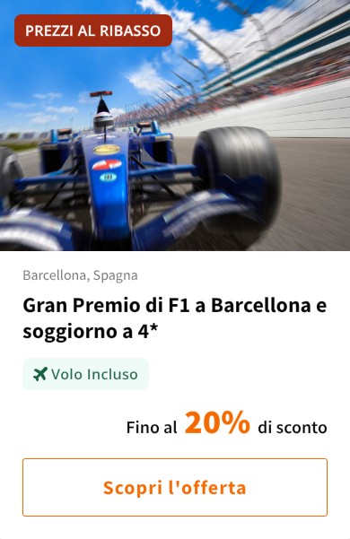 Gran Premio di F1 a Barcellona e soggiorno a 4*